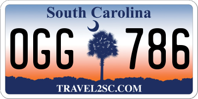 SC license plate OGG786