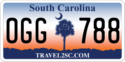 SC license plate OGG788