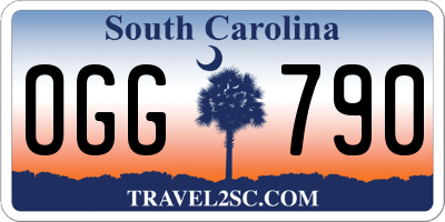 SC license plate OGG790