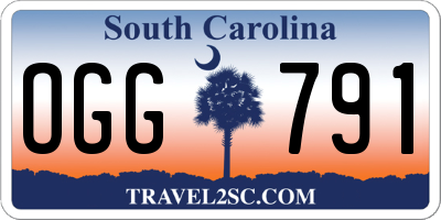 SC license plate OGG791