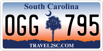 SC license plate OGG795
