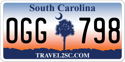 SC license plate OGG798