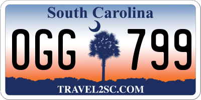 SC license plate OGG799