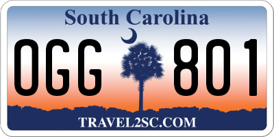 SC license plate OGG801