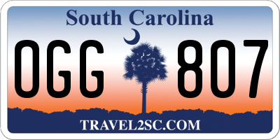 SC license plate OGG807