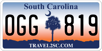 SC license plate OGG819