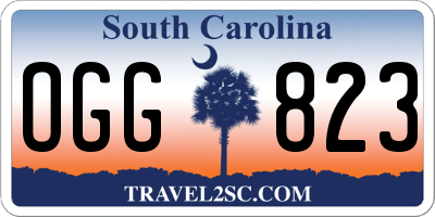 SC license plate OGG823