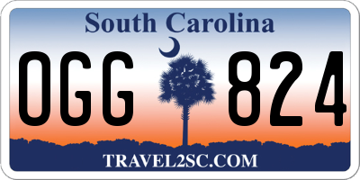 SC license plate OGG824