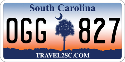 SC license plate OGG827