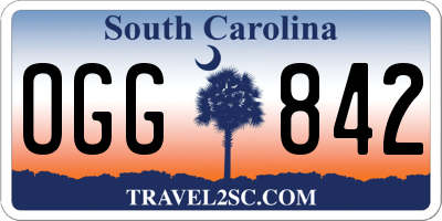 SC license plate OGG842