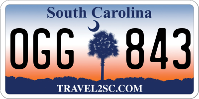 SC license plate OGG843