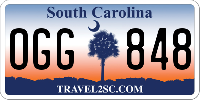 SC license plate OGG848