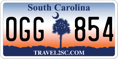 SC license plate OGG854