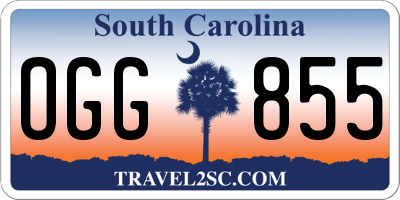 SC license plate OGG855