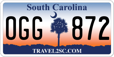 SC license plate OGG872