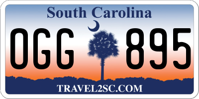 SC license plate OGG895