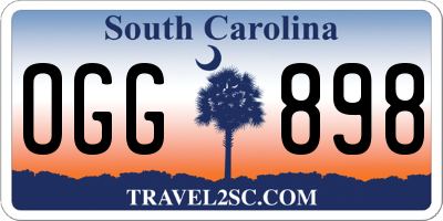 SC license plate OGG898