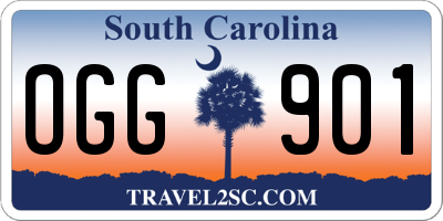 SC license plate OGG901