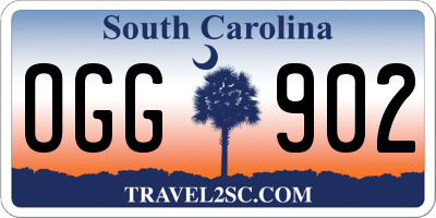 SC license plate OGG902