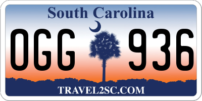 SC license plate OGG936
