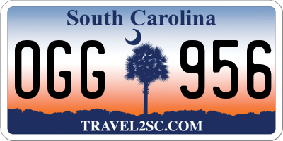 SC license plate OGG956