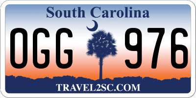 SC license plate OGG976
