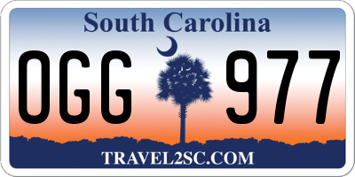 SC license plate OGG977