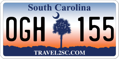 SC license plate OGH155