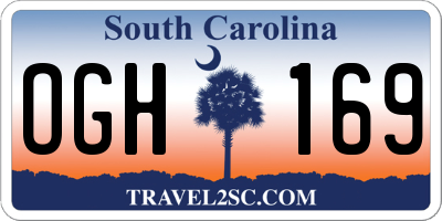 SC license plate OGH169