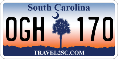 SC license plate OGH170