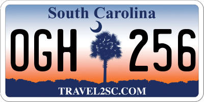 SC license plate OGH256