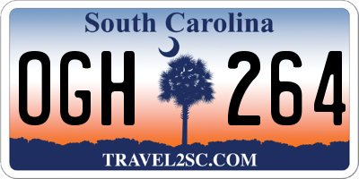 SC license plate OGH264