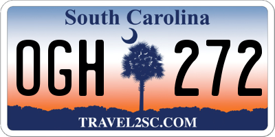 SC license plate OGH272