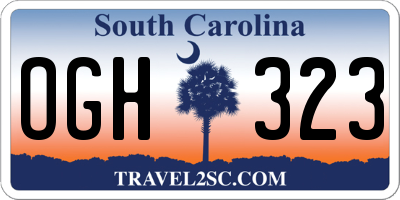 SC license plate OGH323