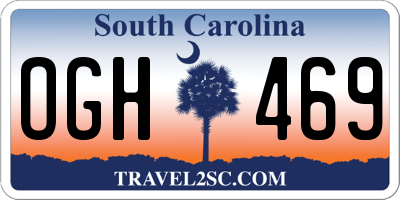 SC license plate OGH469