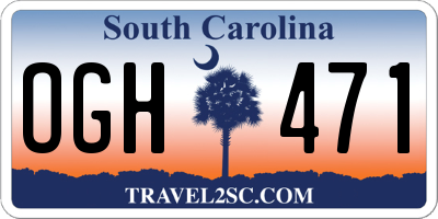 SC license plate OGH471