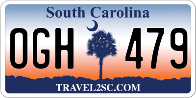 SC license plate OGH479