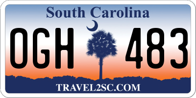 SC license plate OGH483