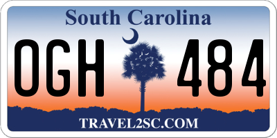 SC license plate OGH484
