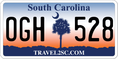 SC license plate OGH528