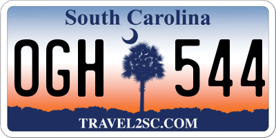 SC license plate OGH544