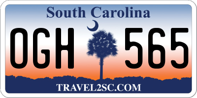 SC license plate OGH565