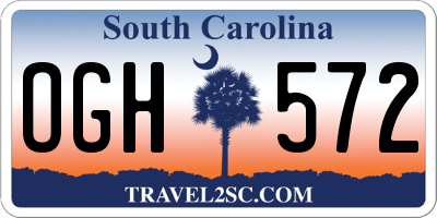 SC license plate OGH572