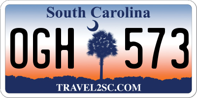 SC license plate OGH573