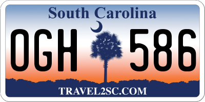 SC license plate OGH586