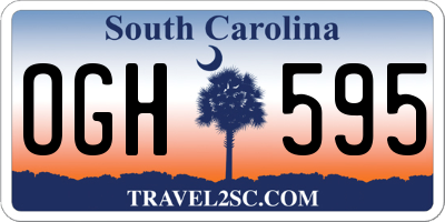SC license plate OGH595