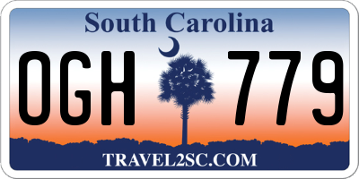 SC license plate OGH779