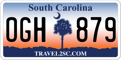 SC license plate OGH879