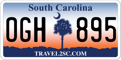 SC license plate OGH895