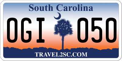 SC license plate OGI050